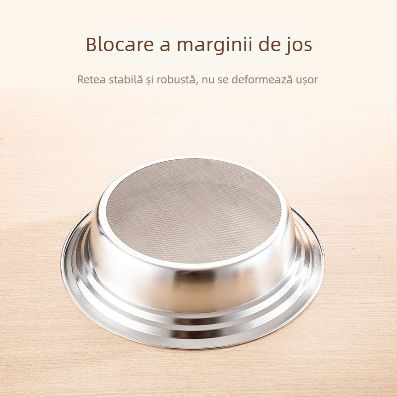 Cernitor de făină din oțel inoxidabil 304, sită rotundă cu plasă, pentru coacere