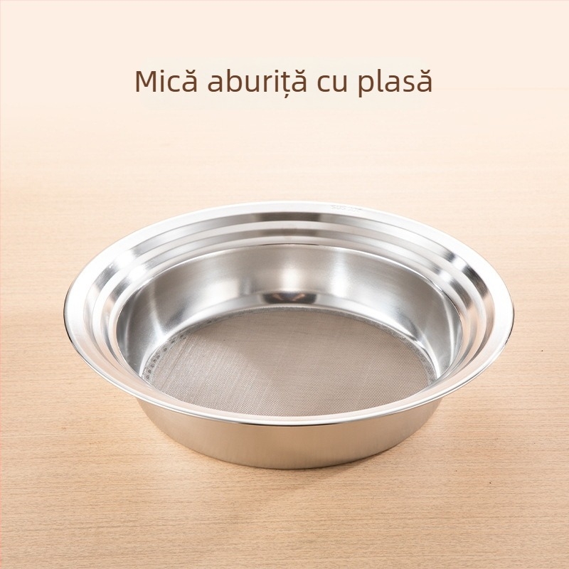 Cernitor de făină din oțel inoxidabil 304, sită rotundă cu plasă, pentru coacere