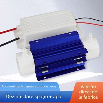 Generator de ozon pentru tratarea apei cu tub de ozon din cuarț, dezinfectare și sterilizare, debit 50 m³/h, zgomot sub 36 dB, alimentare la priză, pentru spații de 61 m²+