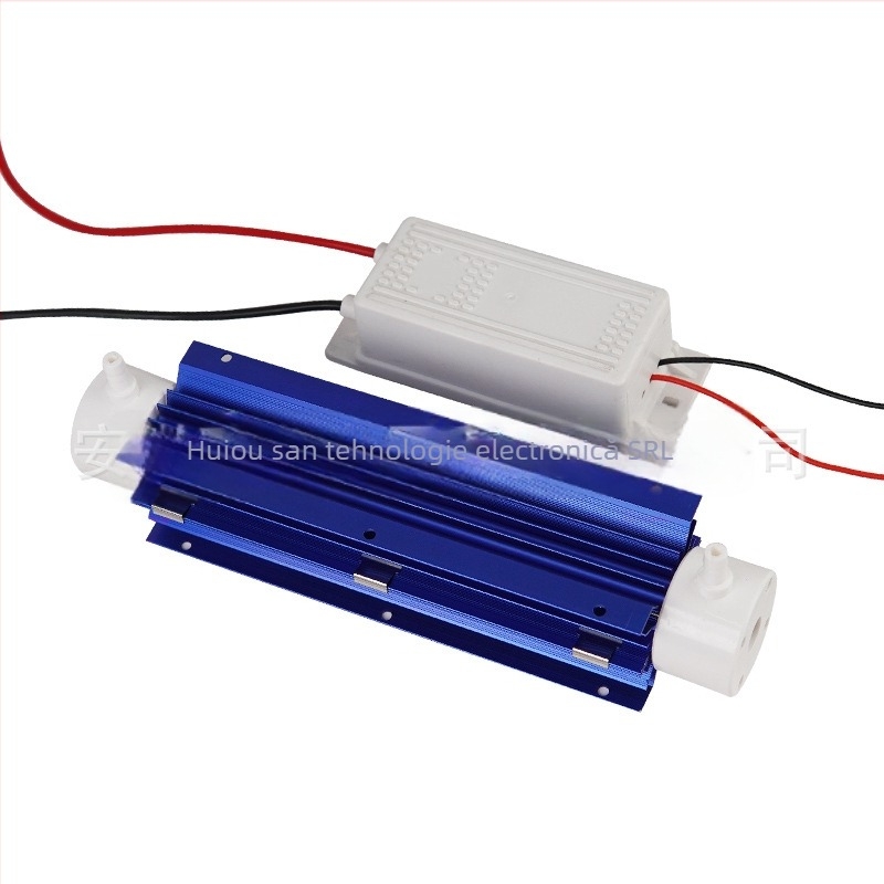 Generator de ozon pentru tratarea apei cu tub de ozon din cuarț, dezinfectare și sterilizare, debit 50 m³/h, zgomot sub 36 dB, alimentare la priză, pentru spații de 61 m²+