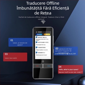 Traducător F6 cu Wi-Fi și Android — Bluetooth, corp din metal, asistent AI