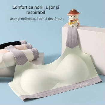 Top din nailon pentru bust, fără cusături, cupe pline și cupe modelate subțiri, stil vestă, minimalist, respirabil și confortabil