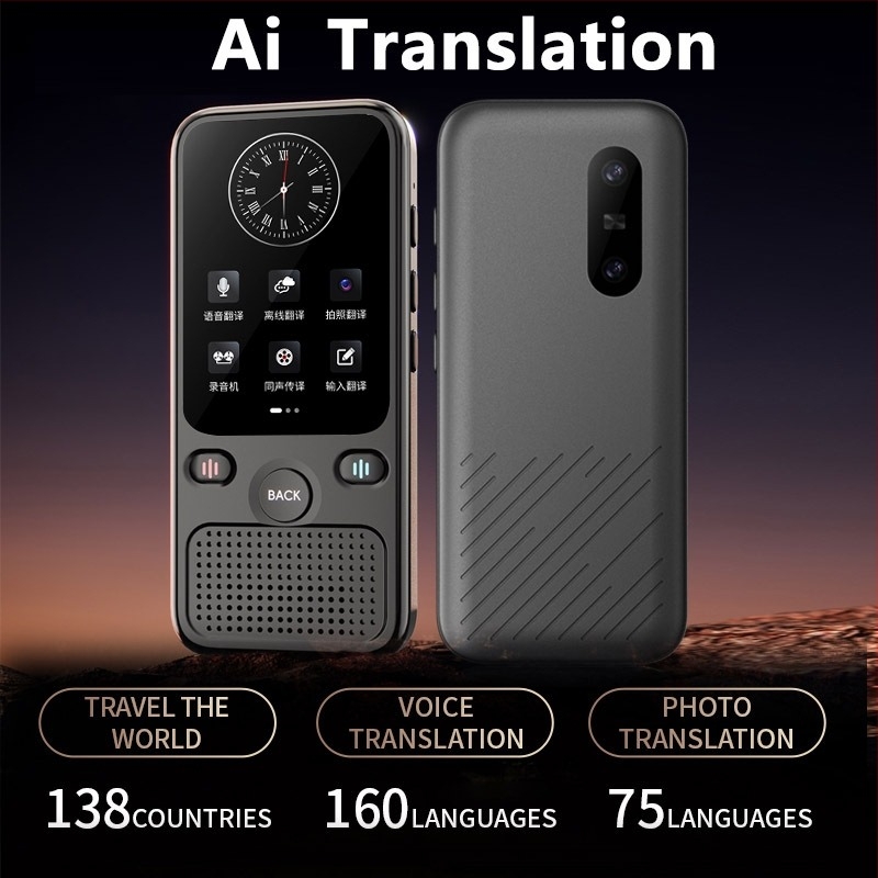 Cască traducător T20 cu AI offline și traducere simultană - Bluetooth, Android, rază de 10 m