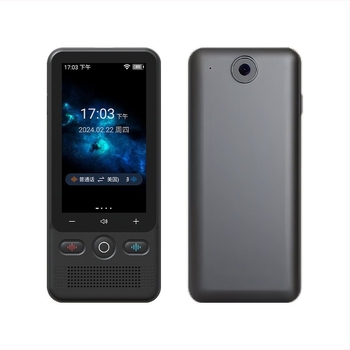 Translator portabil inteligent offline — 138 de limbi, Android, Bluetooth, rază wireless de 10 m, ecran tactil cu butoane, ABS