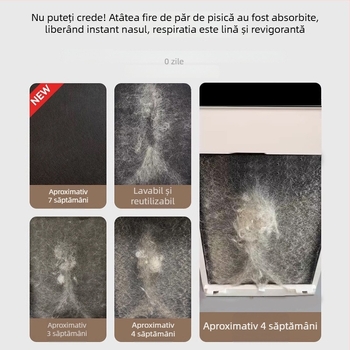 Purificator de aer de birou pentru păr de pisică — eliminare mirosuri și polen, funcționare silențioasă sub 36 dB, debit de aer sub 50 m³/h, potrivit pentru spații până la 10 m²