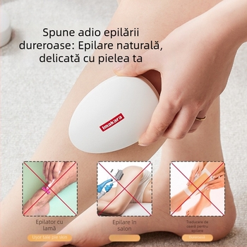 Îndepărtător manual cu sticlă nano pentru corp, fără durere, unisex, ABS + sticlă nano, utilizare umedă și uscată, 95 g