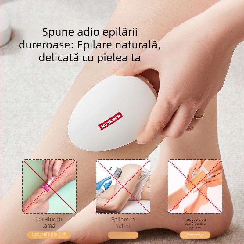 Îndepărtător manual cu sticlă nano pentru corp, fără durere, unisex, ABS + sticlă nano, utilizare umedă și uscată, 95 g