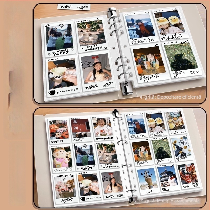 Good album foto Polaroid cu foi detașabile, copertă PP, buzunare 4×9, imprimare siglă disponibilă, personalizare