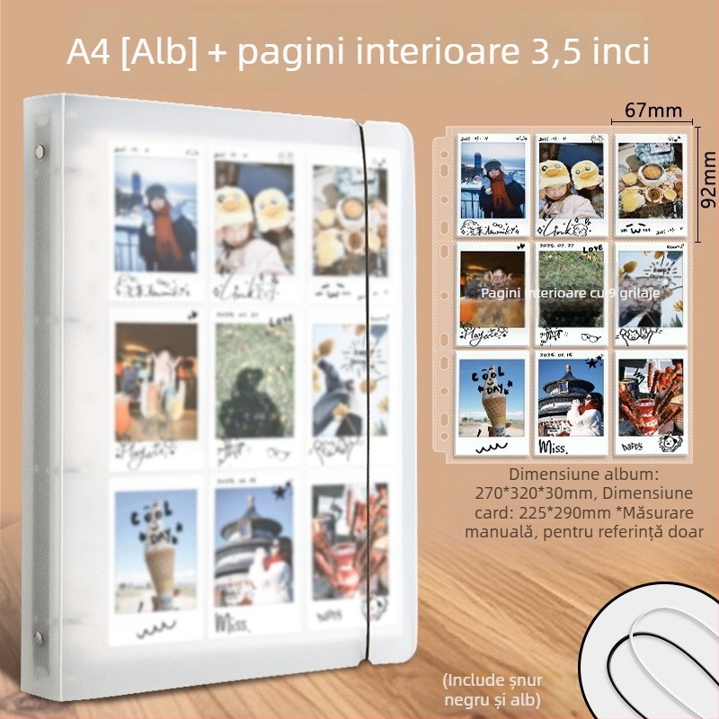 Good album foto Polaroid cu foi detașabile, copertă PP, buzunare 4×9, imprimare siglă disponibilă, personalizare