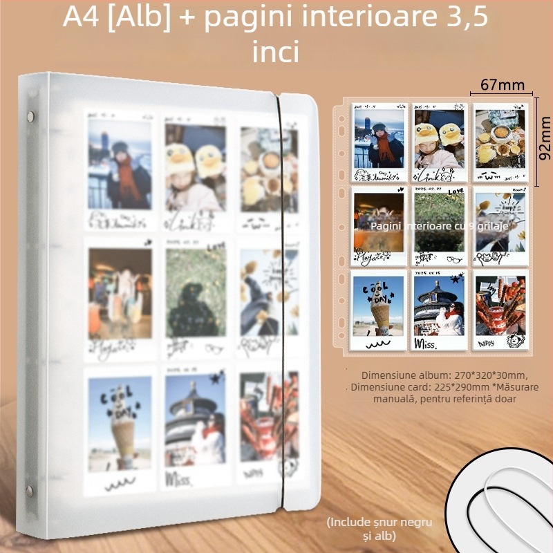 Good album foto Polaroid cu foi detașabile, copertă PP, buzunare 4×9, imprimare siglă disponibilă, personalizare