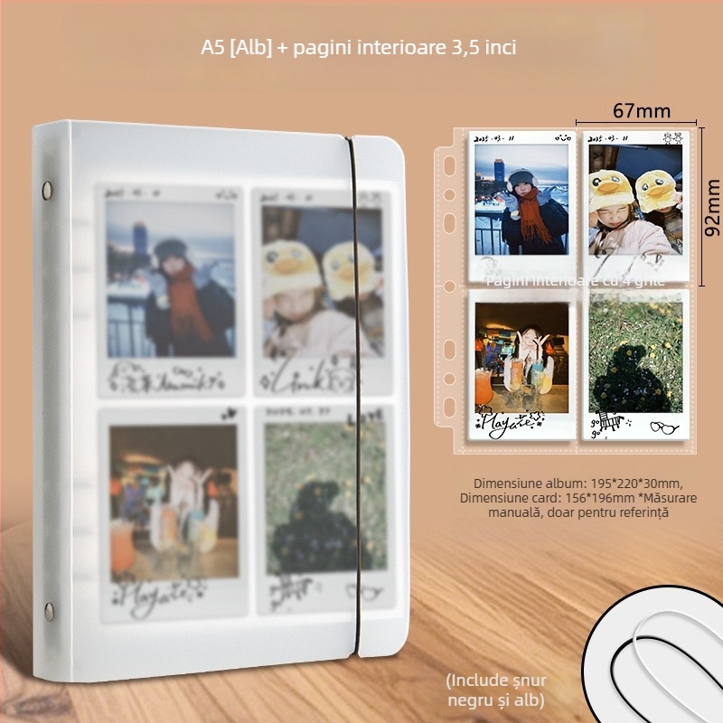 Good album foto Polaroid cu foi detașabile, copertă PP, buzunare 4×9, imprimare siglă disponibilă, personalizare