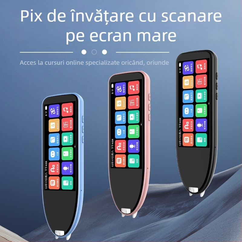 Pix de citire cu ecran mare, scanare, dicționar și traducător; traducere offline Chineză–Engleză–Japoneză–Coreeană, proiecție pe ecran, pentru toate materiile