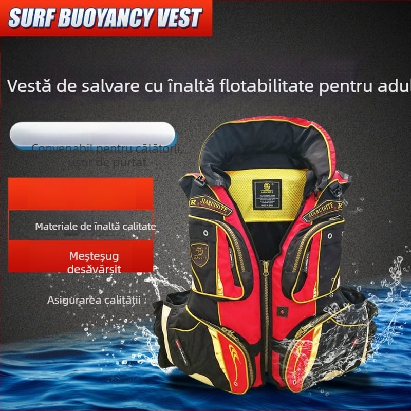 Vesta de pescuit cu buzunare multiple, Tasilon respirabil, cod J30, pentru pescuit și sporturi acvatice, pentru toate anotimpurile