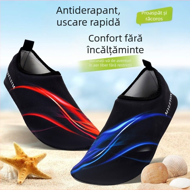 Pantofi de apă cu cinci degete pentru bărbați și femei, partea superioară din plasă, talpă TPR, respirabili, slip-on, profil redus
