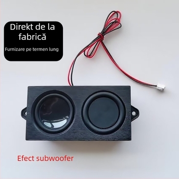 Difuzor-subwoofer all-in-one cu ieșire 4Ω 3W, răspuns în frecvență 40 Hz–20 kHz, SNR ≥75 dB, interfață USB 2.0