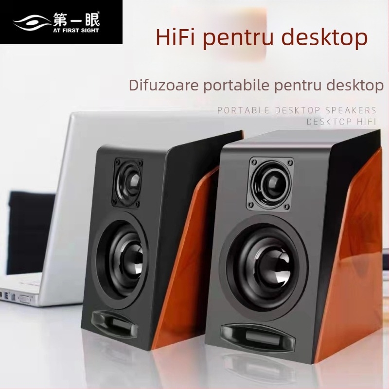 First Sight Model 950 difuzoare desktop multimedia, 2.0 stereo, putere maximă 6W, intrare 5V, interfață USB/AV