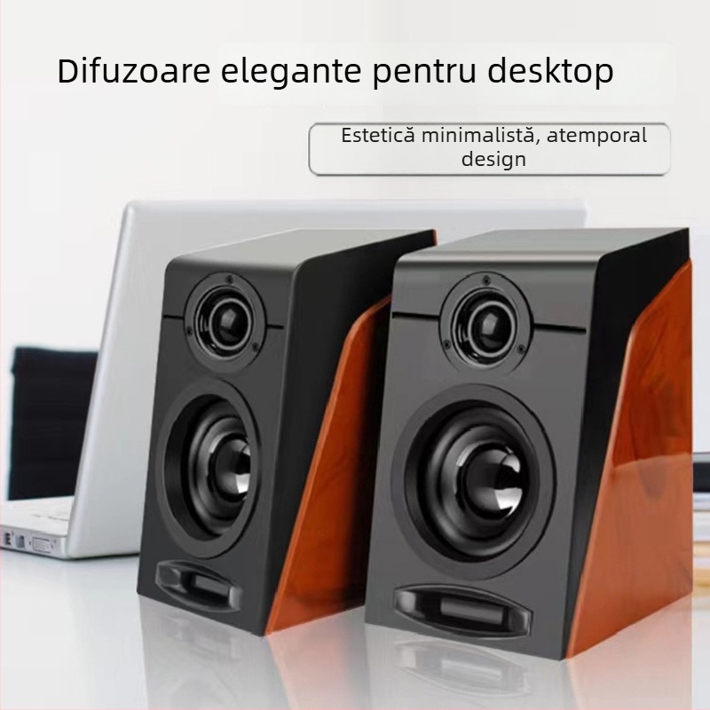 First Sight Model 950 difuzoare desktop multimedia, 2.0 stereo, putere maximă 6W, intrare 5V, interfață USB/AV