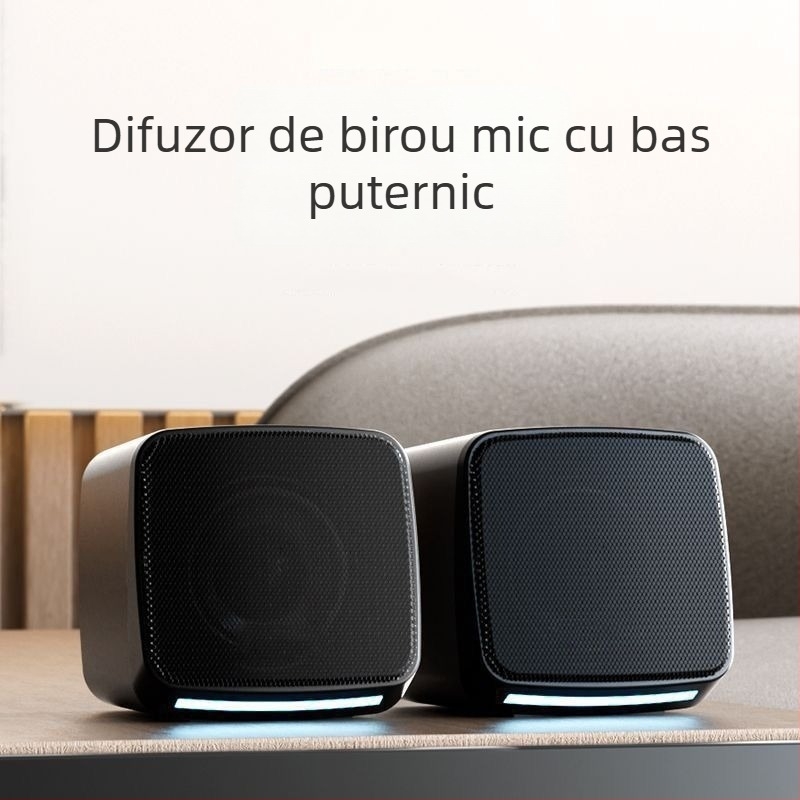 Boxă USB mini pentru calculatoare cu difuzoare duale, interfață USB și alimentare 5V