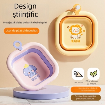 Lighean pliabil pentru copii – bazin din plastic gros, portabil, 180–200 g, lansare primăvară 2025