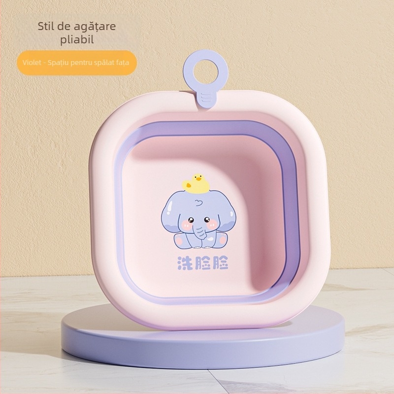 Lighean pliabil pentru copii – bazin din plastic gros, portabil, 180–200 g, lansare primăvară 2025