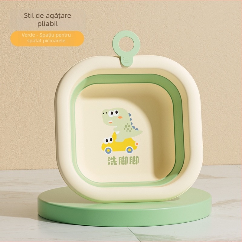 Lighean pliabil pentru copii – bazin din plastic gros, portabil, 180–200 g, lansare primăvară 2025