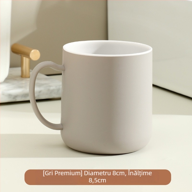 Pahar din plastic pentru clătirea gurii, cilindric, pereți dubli, rezistent la temperaturi înalte, greutate 121 g