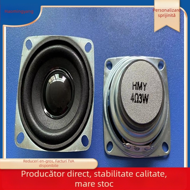 Difuzor full-range cu magnet exterior, diafragmă din hârtie, margine balonată, 4Ω, 3W