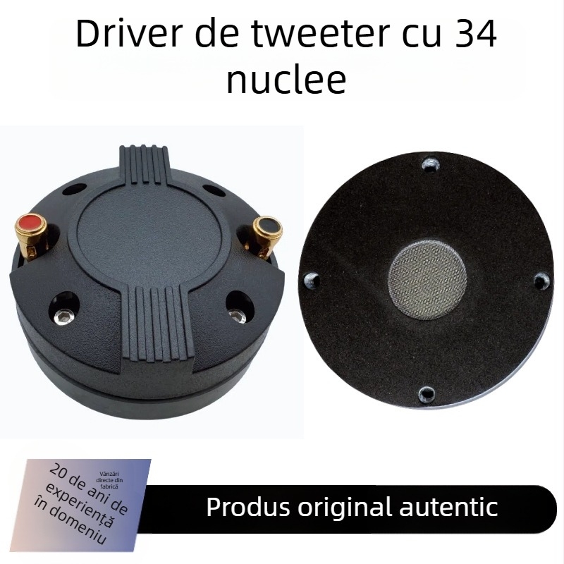 Driver de tweeter cu diafragmă din titan, circuit magnetic extern și încărcare horn