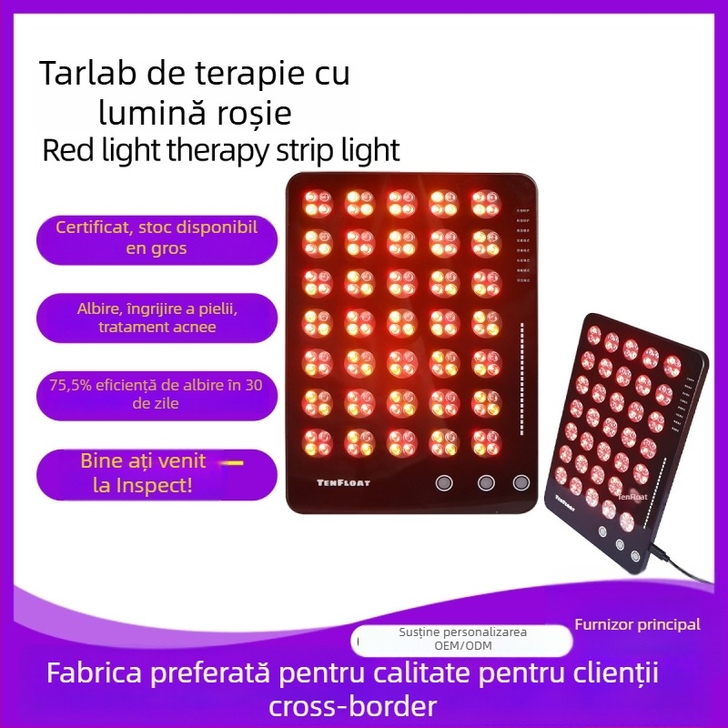 Dispozitiv de rejuvenare a pielii cu terapie cu lumină multi-spectrală și infraroșu — reducerea ridurilor, portabil, rezistent la apă IPX3, pentru uz casnic