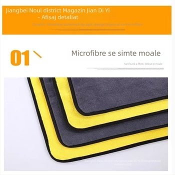 Prosop de șters auto din catifea corală, grosime extra, nu lasă scame, foarte absorbant pentru geamuri auto