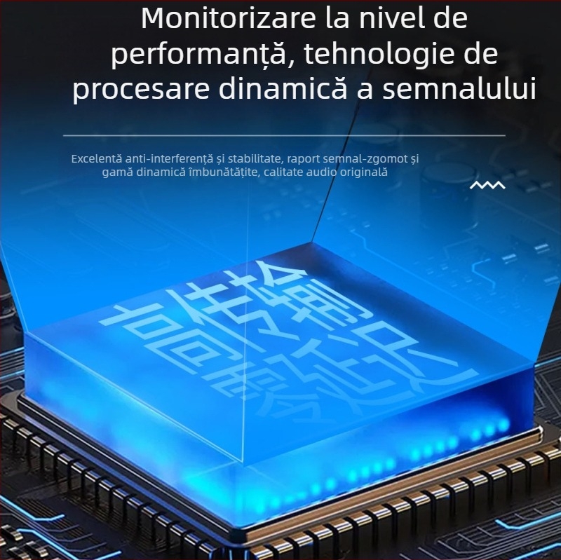 Sistem de monitorizare In-Ear fără fir pentru transmisiuni live, cu receptor Bluetooth, transmițător și microfon