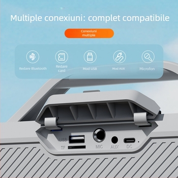 Boxă Karaoke Bluetooth RGB de 300W cu card audio încorporat și microfoane duale, portabilă, baterie încorporată 2000-4000mAh