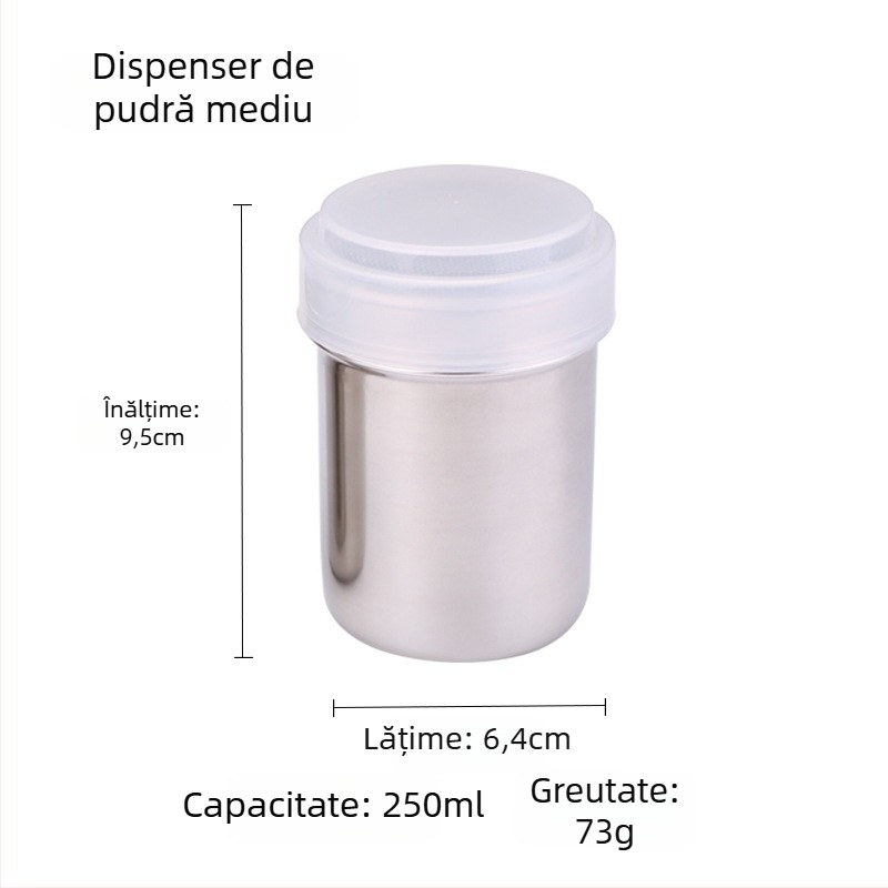 Sită de praf din oțel inoxidabil 304 pentru matcha, pudră de cacao, cafea, făină pentru coacere și zahăr