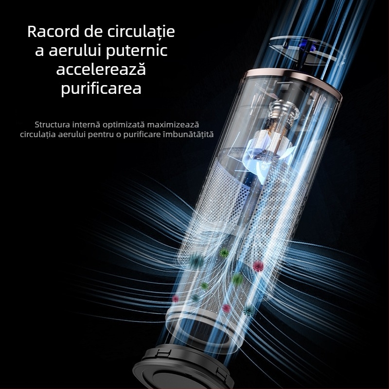Purificator de aer pentru mașină, model EJ-JHQ05, 5W USB alimentare, 5V, ABS, montabil în vehicul