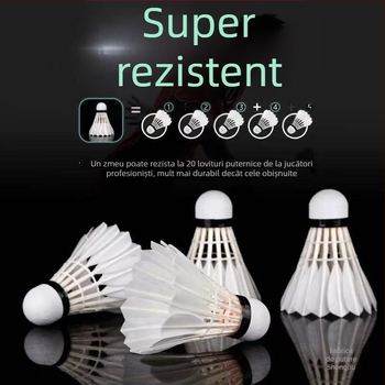 Shuttlecocks badminton 12 bucăți / 6 bucăți, Durabile pentru antrenament în aer liber și competiții; Origine: China; Țară/Regiune de origine: Huizhou, Guangdong; Densitate: Alte; Material: Alte