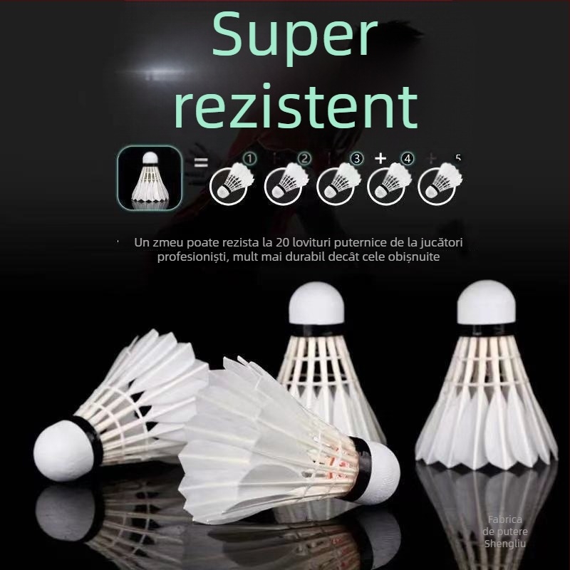 Shuttlecocks badminton 12 bucăți / 6 bucăți, Durabile pentru antrenament în aer liber și competiții; Origine: China; Țară/Regiune de origine: Huizhou, Guangdong; Densitate: Alte; Material: Alte
