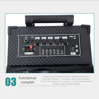 Boxă Bluetooth pentru exterior, carcasă din lemn, 100W, 2 difuzoare, Bluetooth 4.0, baterie încorporată 2000-4000 mAh, 60 Hz-15 kHz