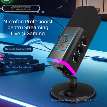 AUDIMATRIX microfon USB/XLR cu RGB pentru monitorizare, 50Hz-15kHz, 5V