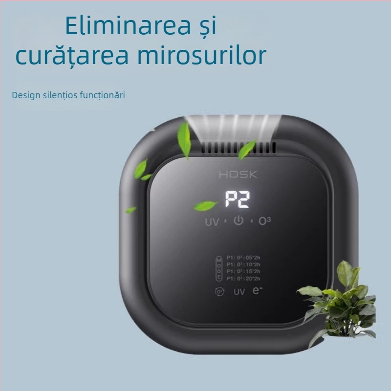 Purificator de aer pentru casă cu ioni negativi, UV și ozon, 50 m³/h, montat pe perete