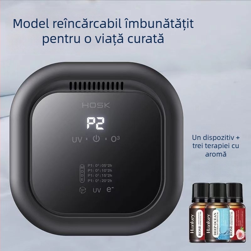 Purificator de aer pentru casă cu ioni negativi, UV și ozon, 50 m³/h, montat pe perete