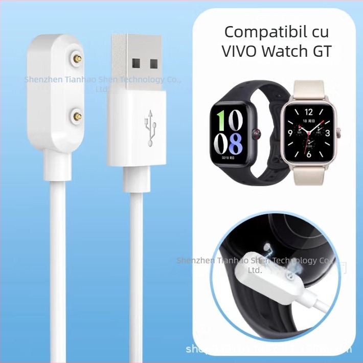 Cablu magnetic USB de încărcare pentru Vivo Watch GT și IQOO Watch GT (USB la 2-pini) - Beautiful