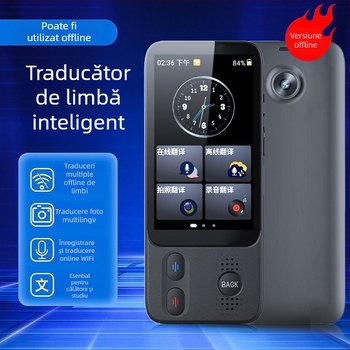 Dispozitiv inteligent de traducere offline cu interpretare simultană, traducere multilingvă și traducere prin fotografii, carcasă ABS — ideal pentru afaceri în timpul călătoriilor