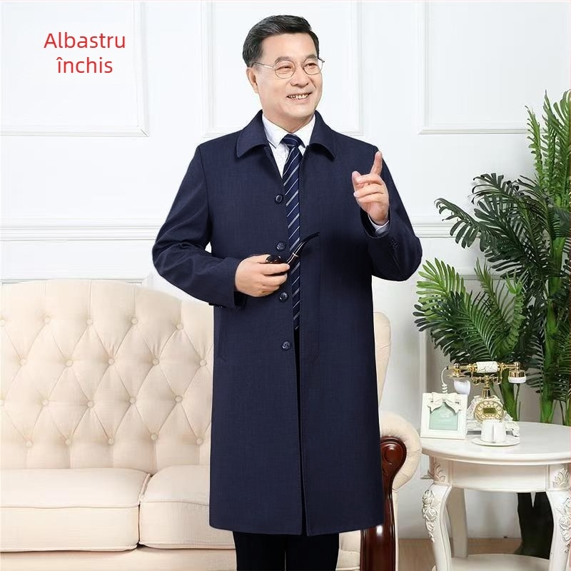 Palton stil business, guler cu rever, închidere cu nasture simplu, croială lejeră, lungime scurtă, culoare solidă, țesătură modal cu păr de iepure