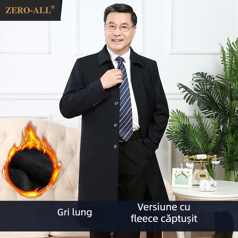 Palton stil business, guler cu rever, închidere cu nasture simplu, croială lejeră, lungime scurtă, culoare solidă, țesătură modal cu păr de iepure