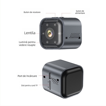 AS03 Cameră de supraveghere 1080p, WiFi wireless, interfon bidirecțional la distanță, viziune de noapte, pentru interior și exterior