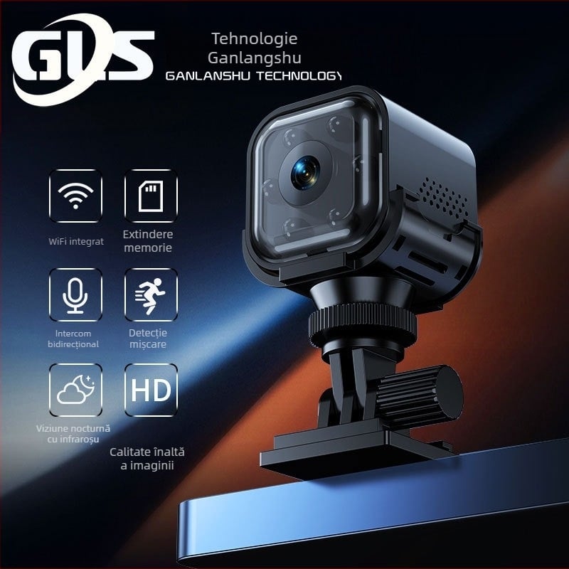 AS03 Cameră de supraveghere 1080p, WiFi wireless, interfon bidirecțional la distanță, viziune de noapte, pentru interior și exterior