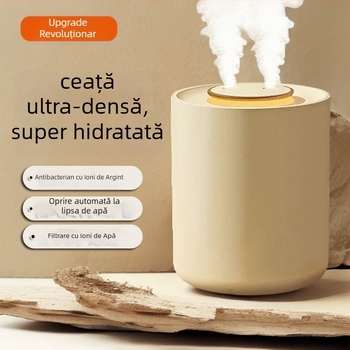 Umidificator de birou, reîncărcabil, 3 ieșiri de ceață, vas de 10 L, corp din oțel inoxidabil, ioni negativ