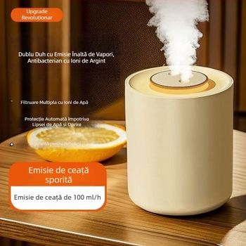 Umidificator de birou, reîncărcabil, 3 ieșiri de ceață, vas de 10 L, corp din oțel inoxidabil, ioni negativ