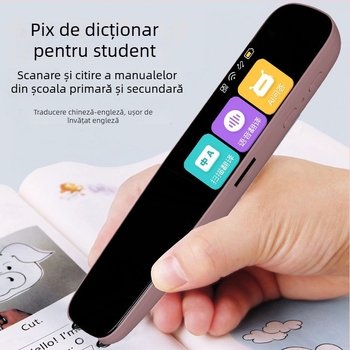 Pen de citire a dicționarului pentru scanare, model A3, corp ABS, baterie Li-ion reîncărcabilă, difuzor 3W, compatibil cu căști