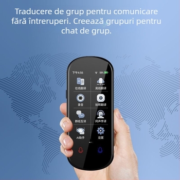 Traducător vocal AI, cu 139 de limbi, traducere offline, traducere din fotografii, ideal pentru călătoriile de afaceri